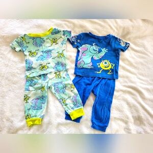 Disney Monsters Inc. Kids Pajama Set - Blue and Yellow